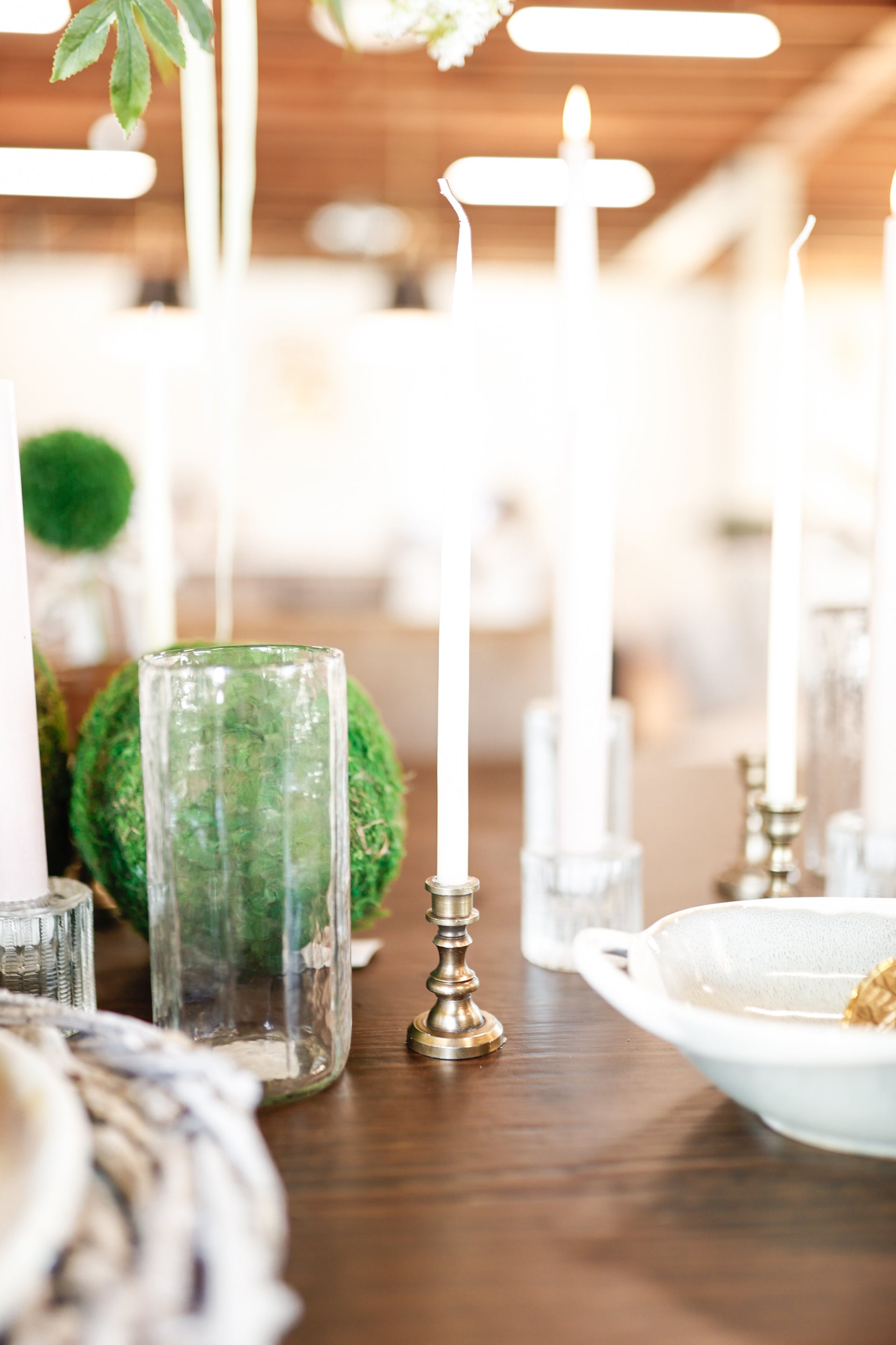 Cast Aluminum Taper Holder, Antique Brass Finish (Holds 1/2" Taper)