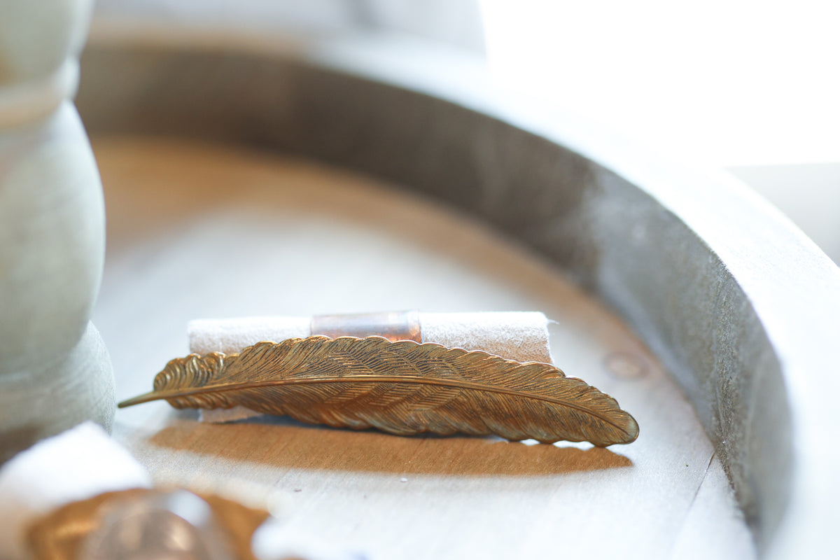 Feather Scarf Slide