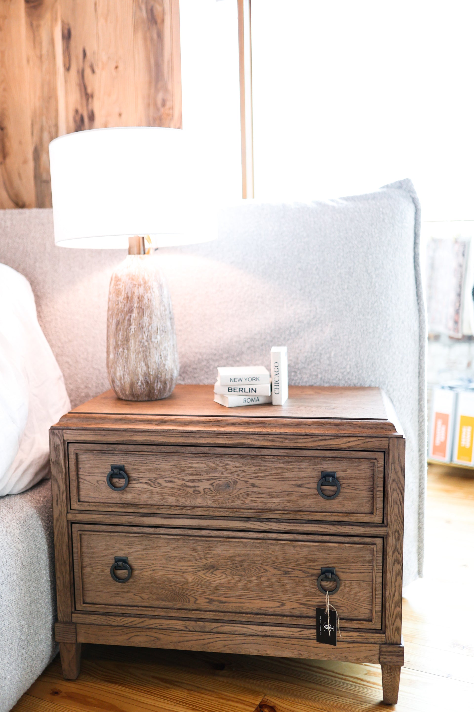 Sierra Two Drawer Woode Nightstand