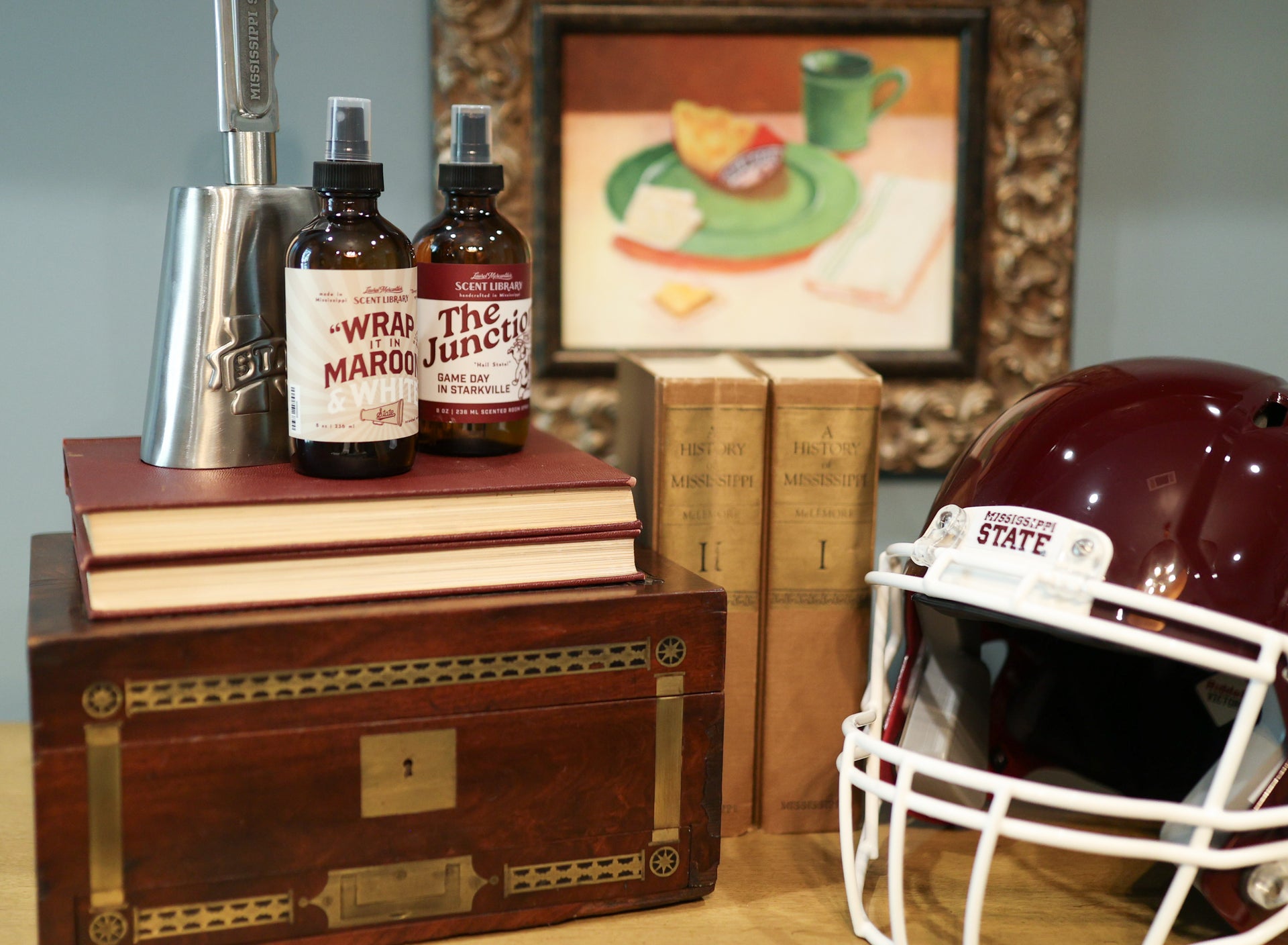 Wrap It In Maroon and White Room Spray