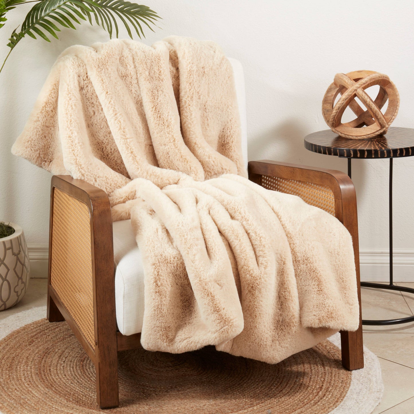 Warm Embrace Faux Rabbit Fur Throw