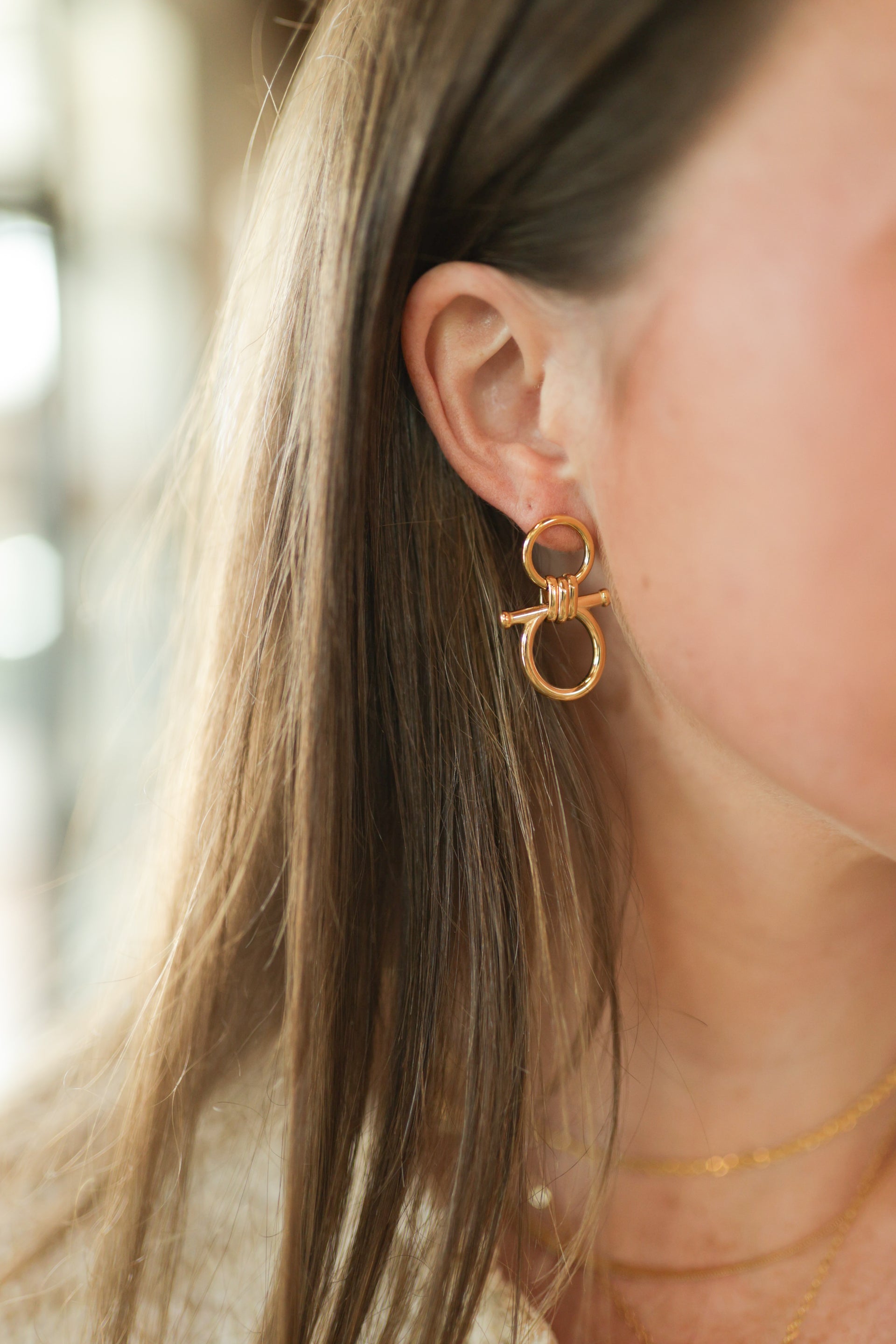 Toggle Loop Earrings Waterproof