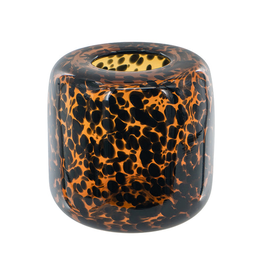 Brown and Amber Glass Vase