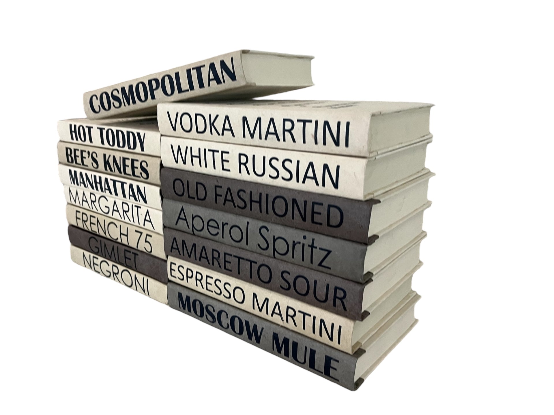 Drink with Recipe on Cover on Cream, Gray, and Taupe / Off-White Covers / 7.5-9.5 (15 Styles)
