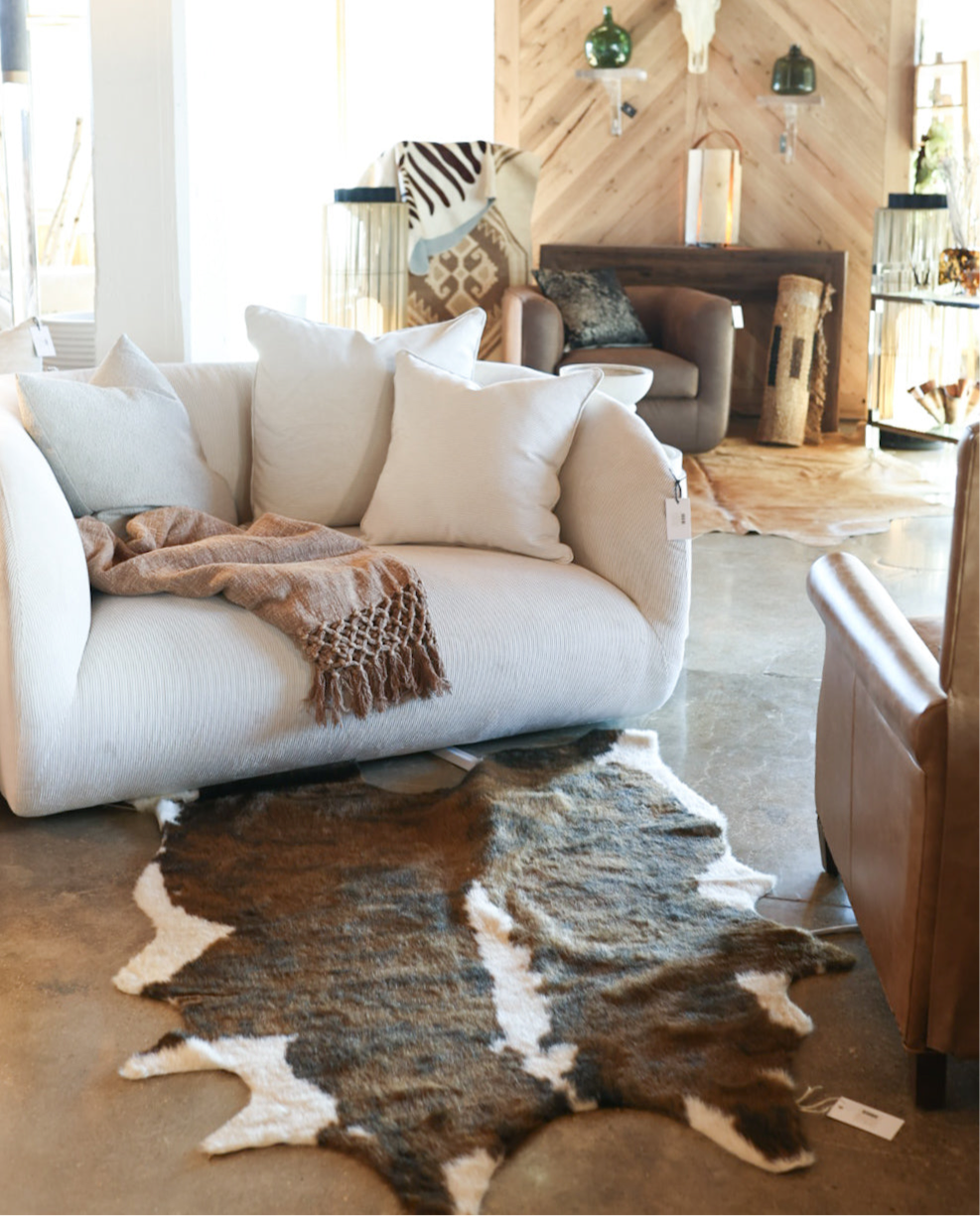 FAUX COW HIDE MINI EX BRINDLE