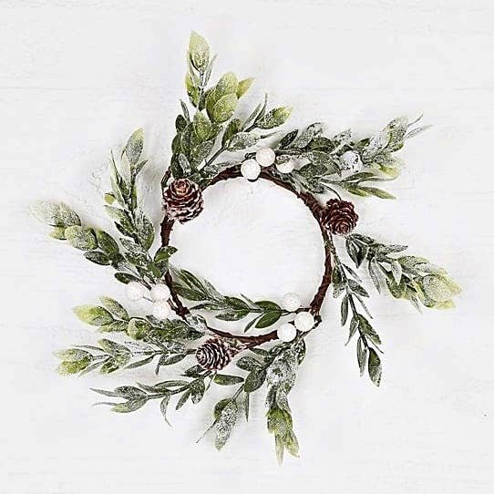 Snowy Faux Boxwood Wreath
