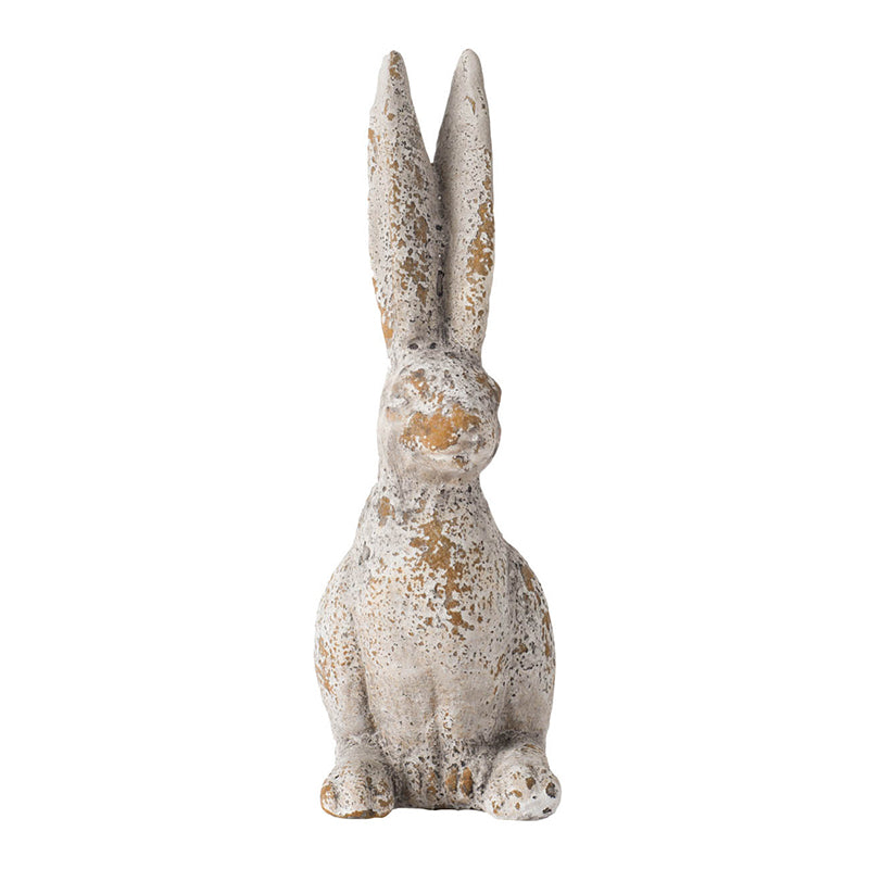 Weathered Cement Cream Rabbit Statue (2 Sizes Available)