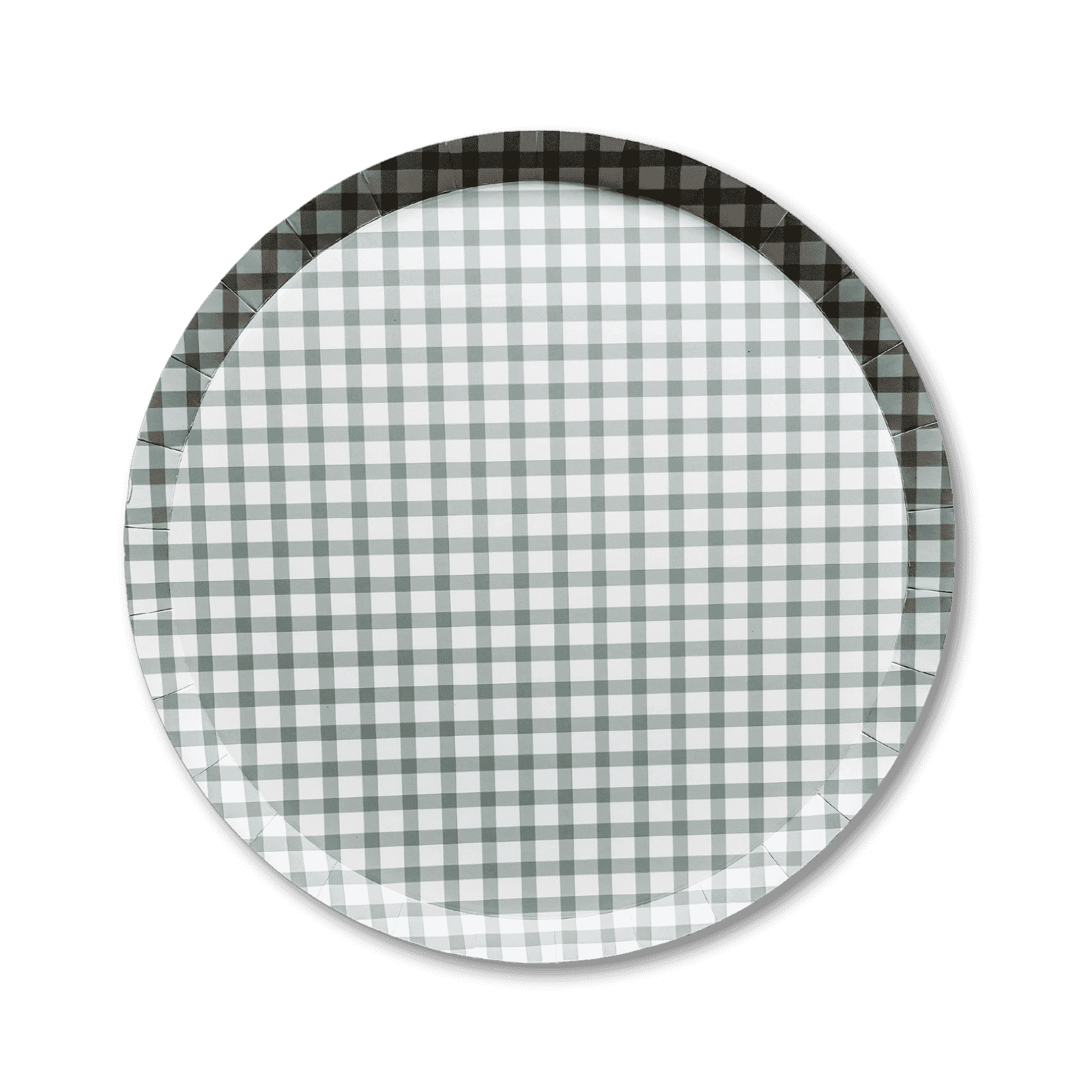 Premium Gingham Green Plate (12pcs)