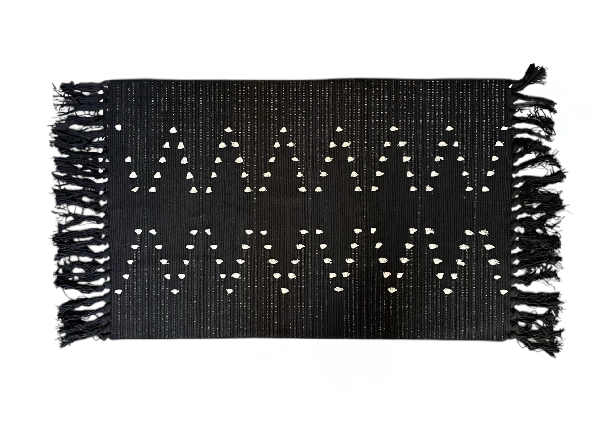 Black Boho Accent Rug