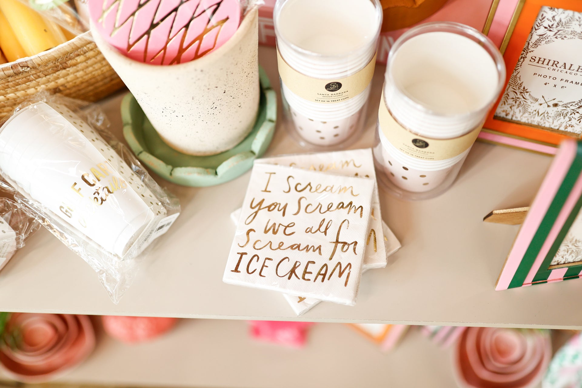 I Scream Ice Cream Cocktail Napkin