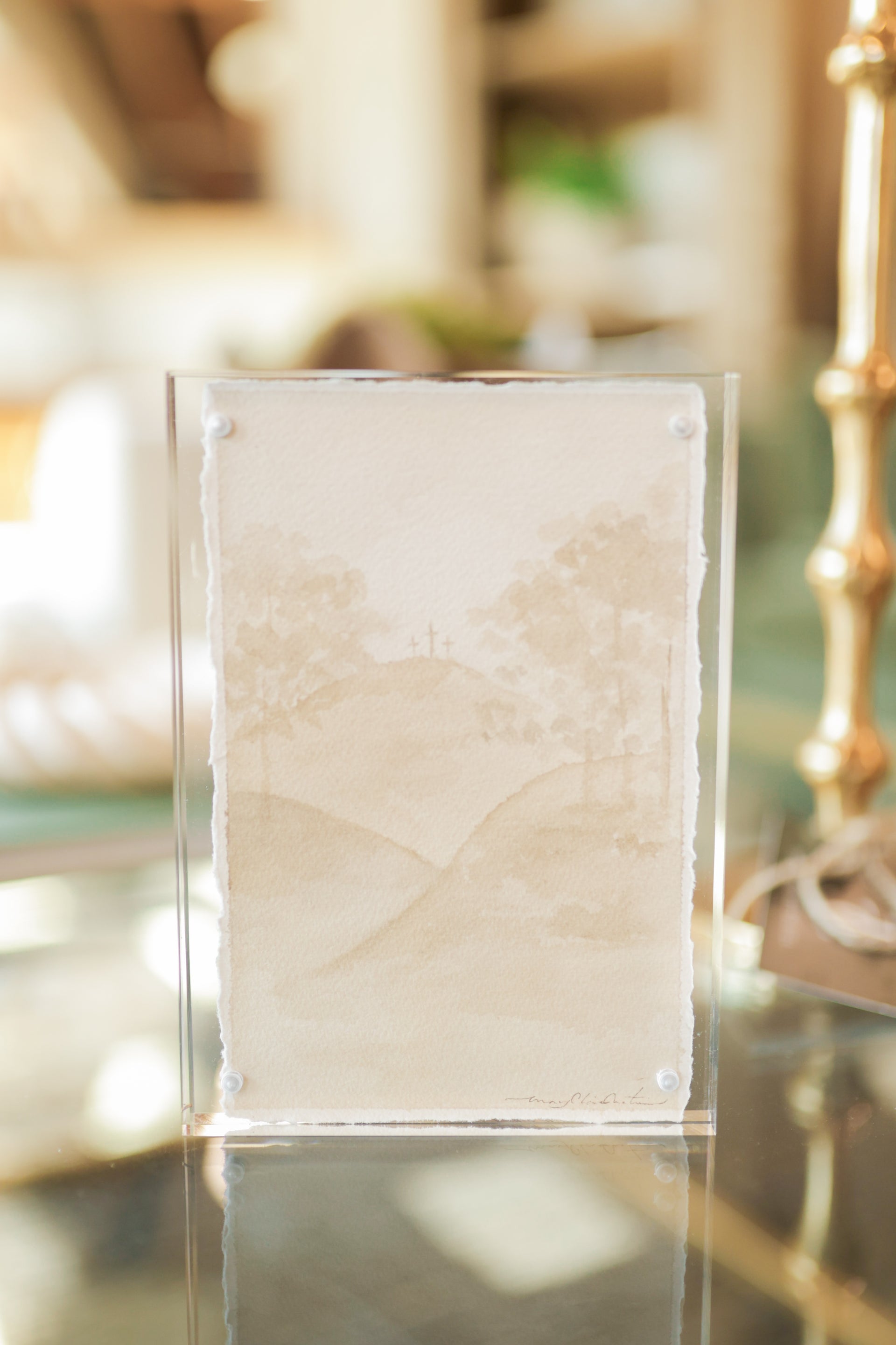 He Gave It All - Framed Art By Mary Claire 5” x 7” (Each one will differ)