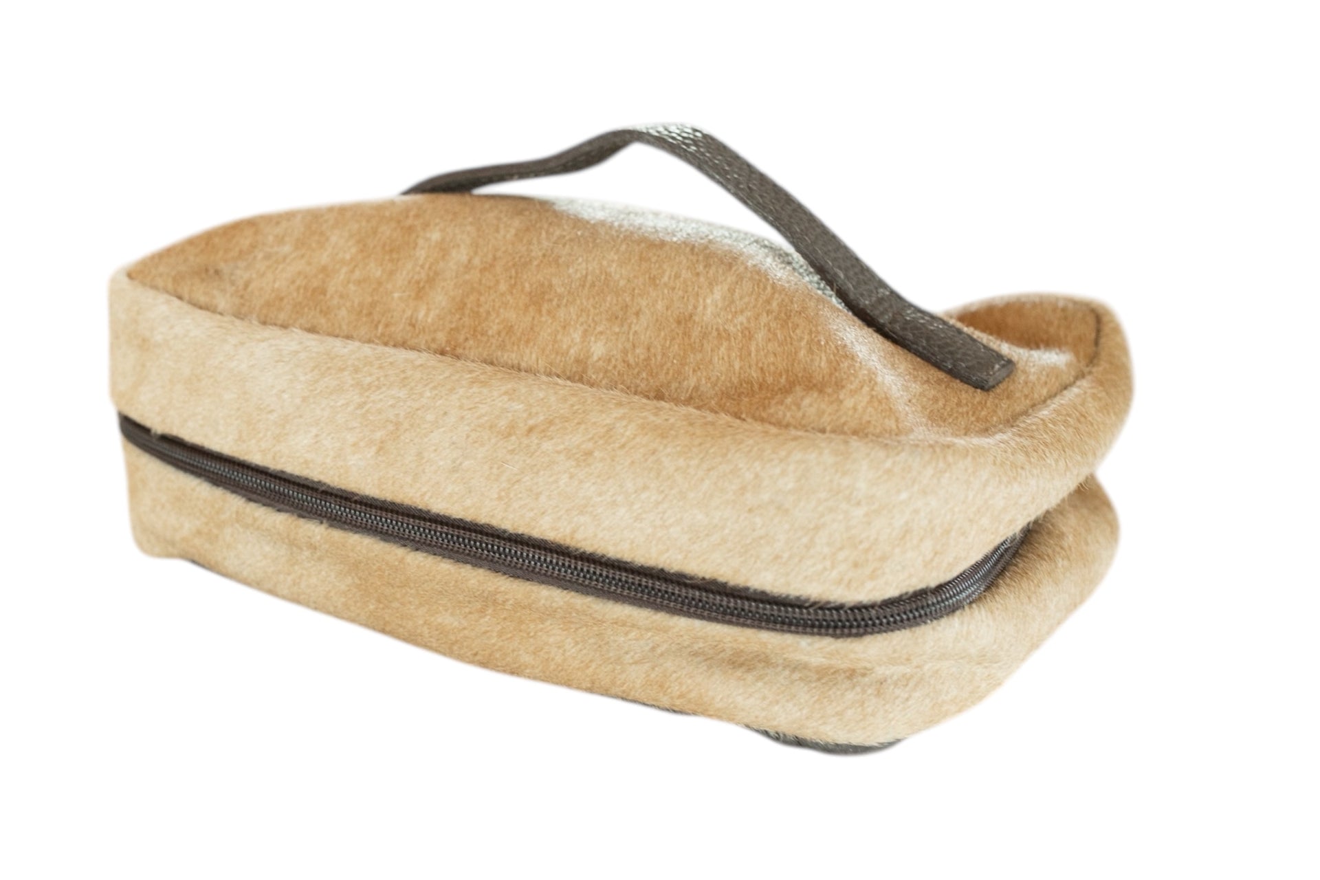 Leather & Fur Toiletry Bag