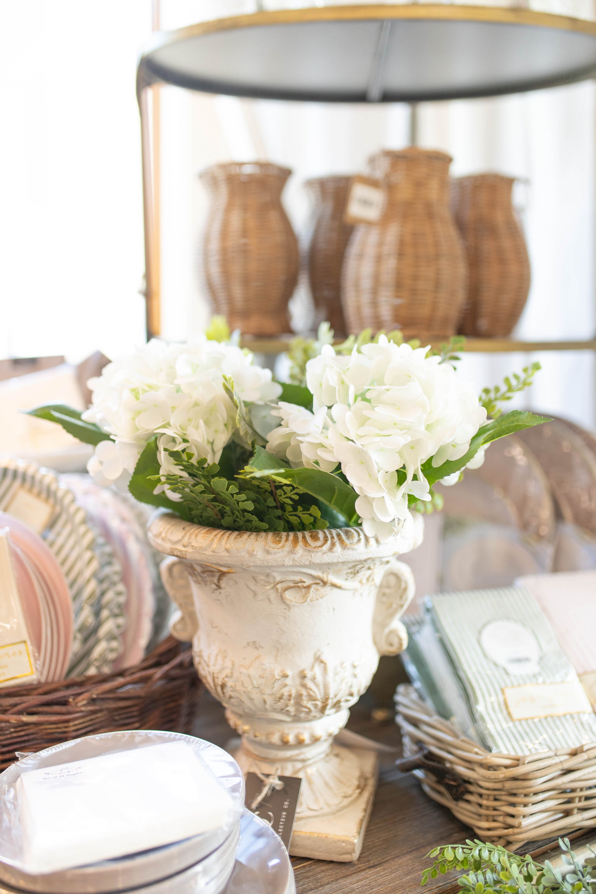 Natural Touch Hydrangea 20", White