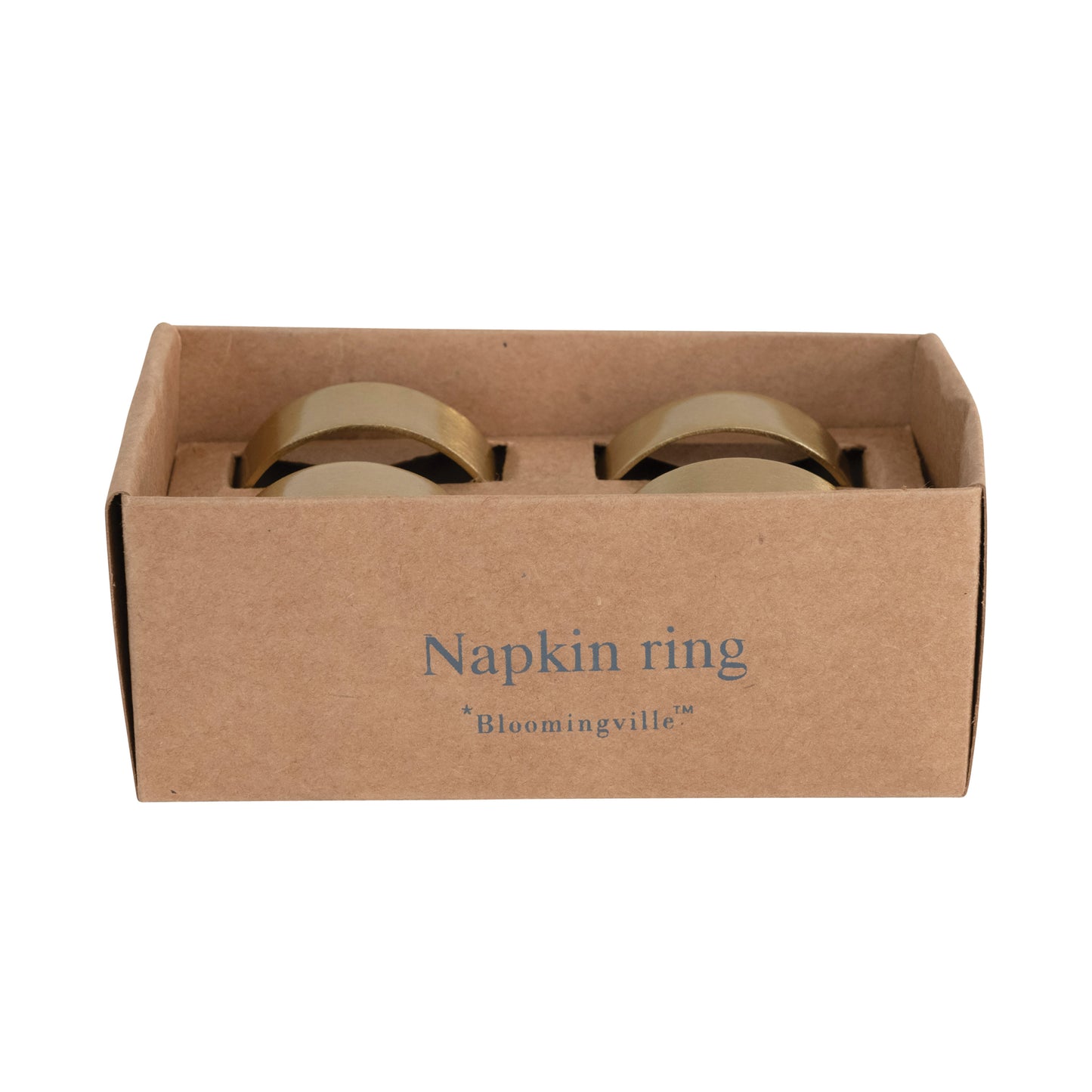 Round Brass Napkin Rings (4)