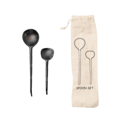 Natural Horn Kitchen Spoon Set