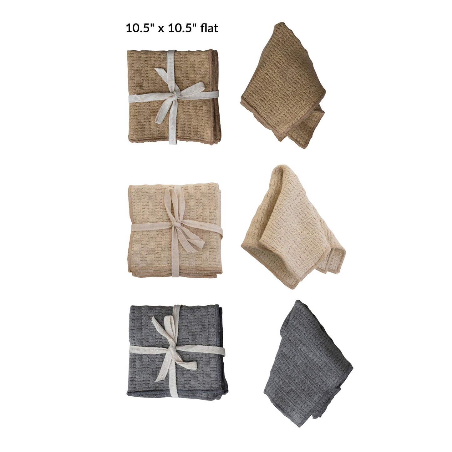 Set of 3 Woven Cotton Dishrags