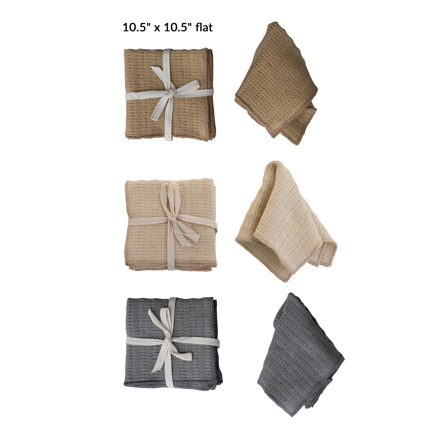 Set of 3 Woven Cotton Dishrags