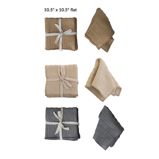 Set of 3 Woven Cotton Dishrags