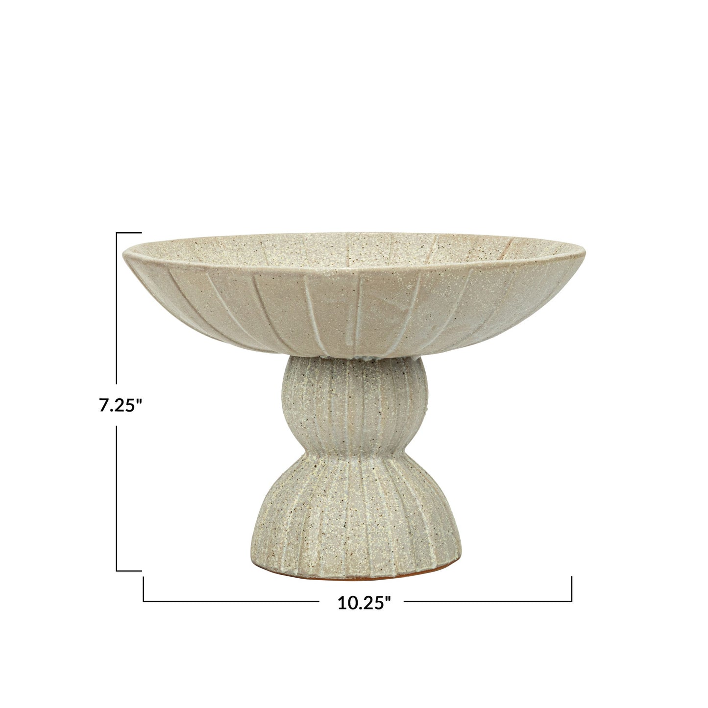Footed Round Stoneware Bowl