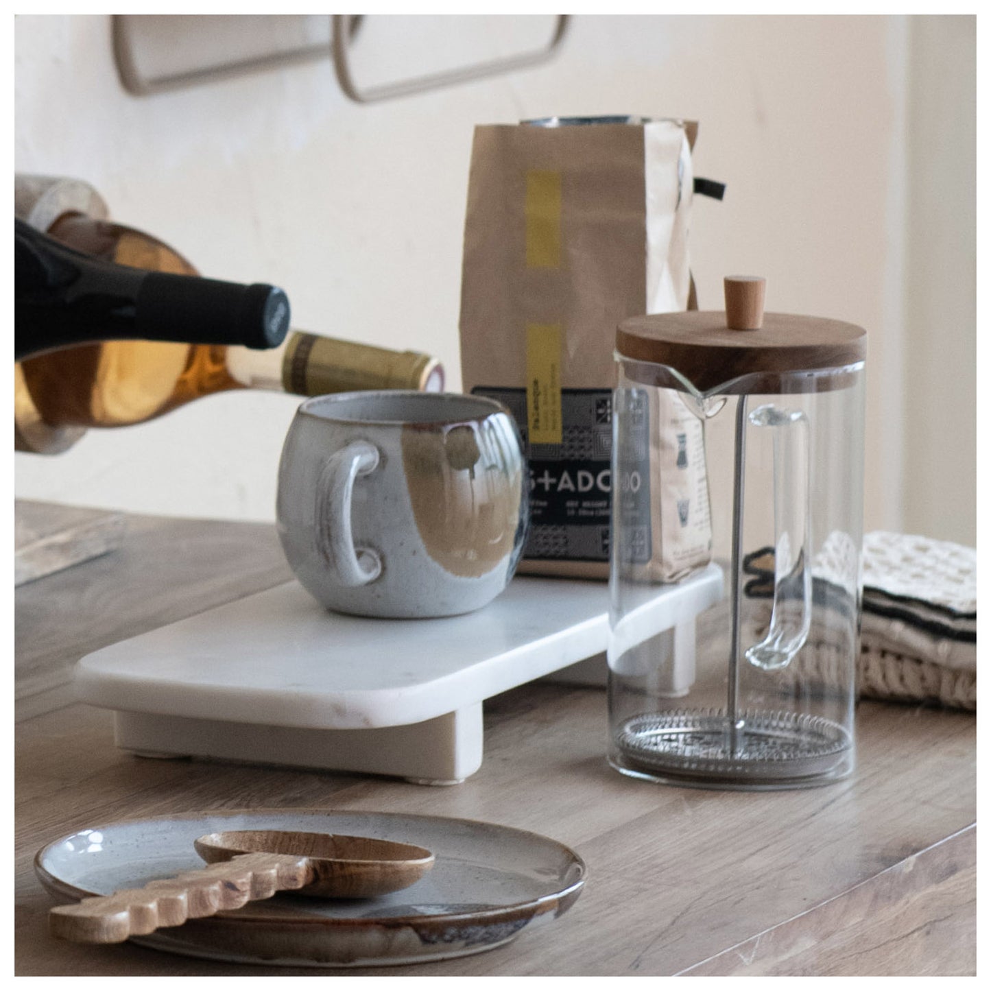 Footed Marble Tray