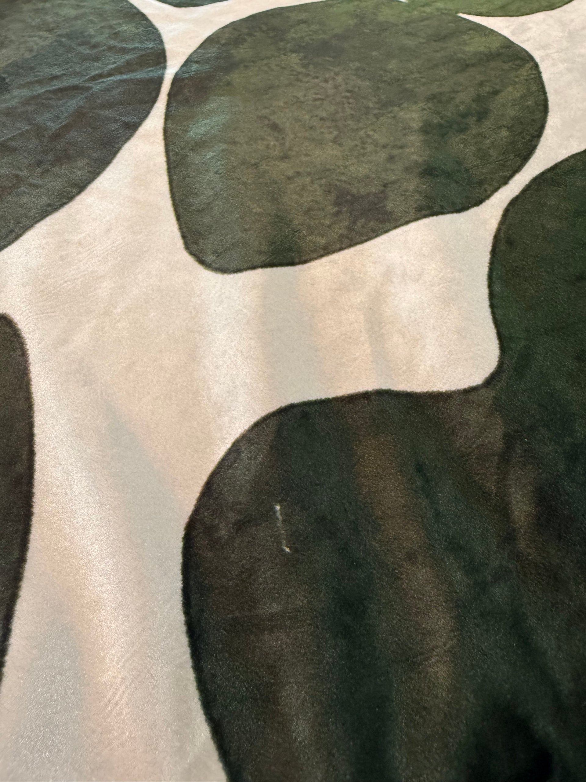 Ivory Sham with Forest Green Print *on sale* (has two little spots on sham)