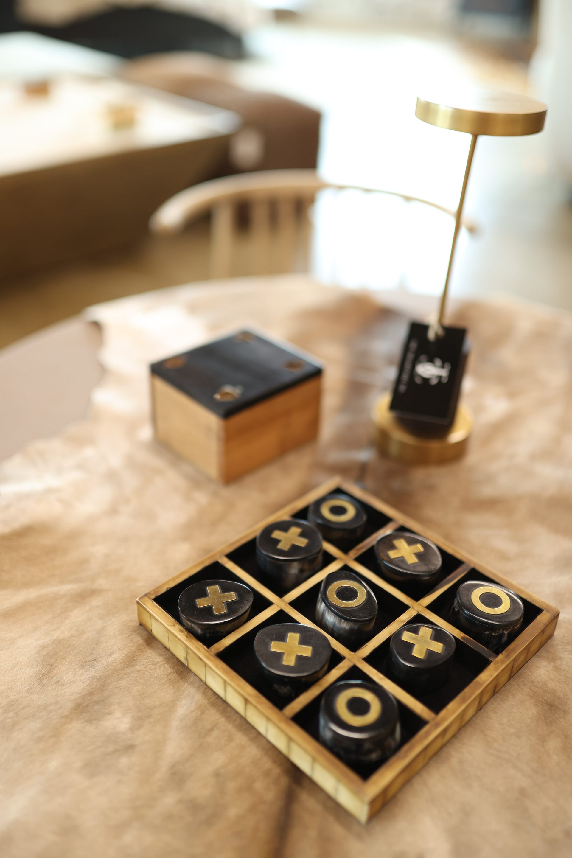 Tic Tac Toe Game Brass Inserts