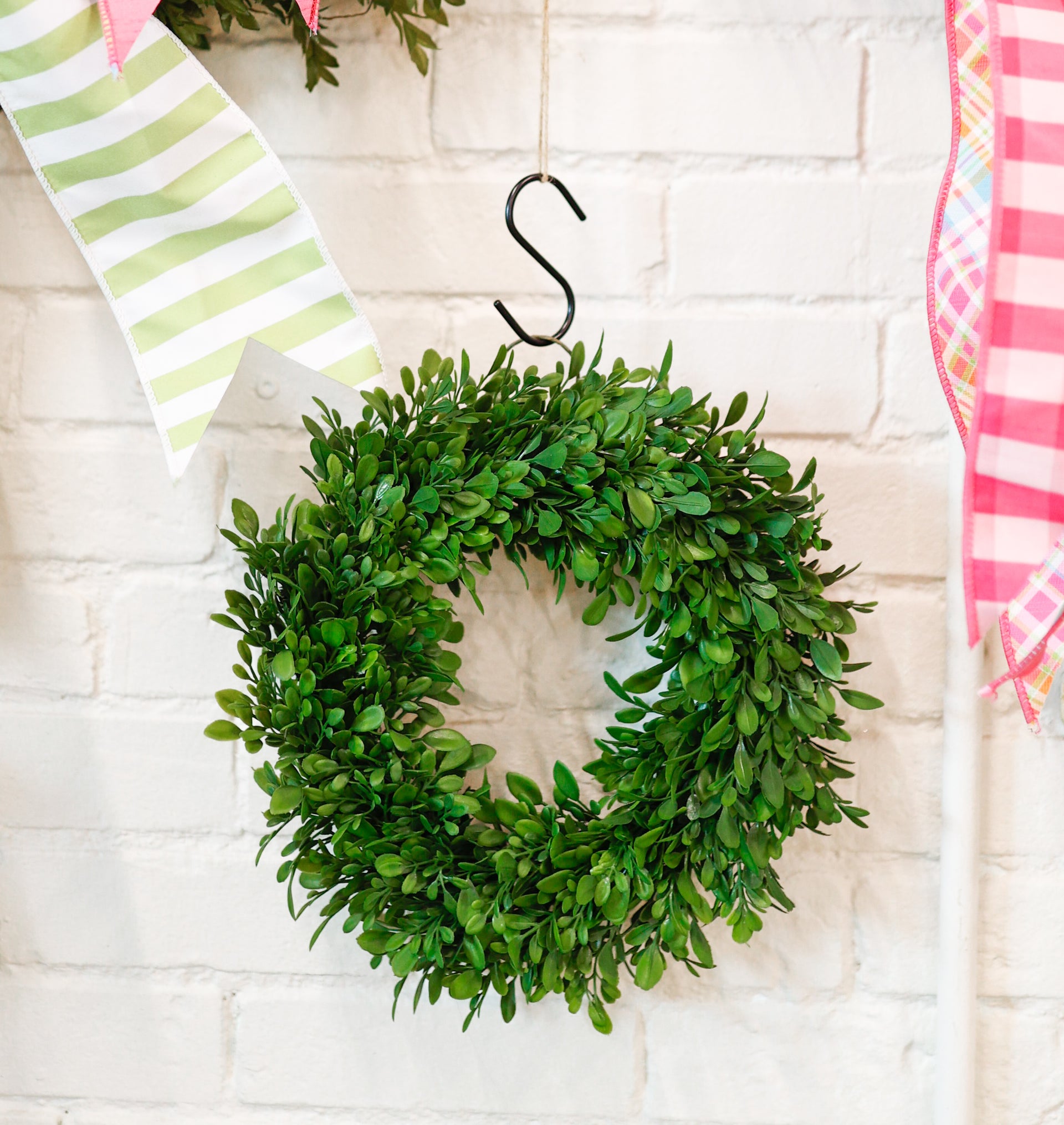 12in(6.5) Wreath-Evergreen Boxwood