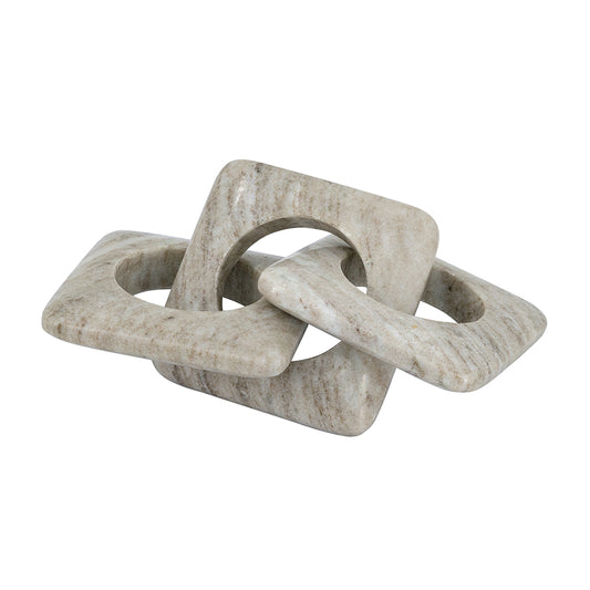 Decorative Marble Chain Sculpture With Natural Gray Finish