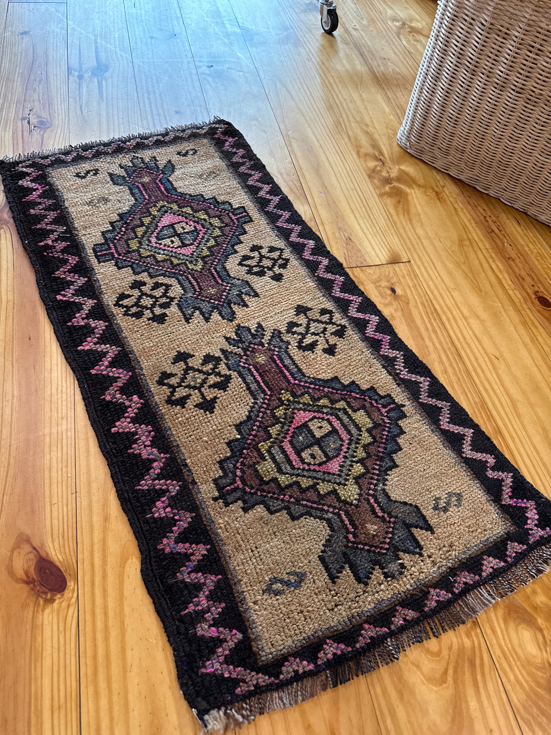 New Mini Vintage Turkish Rug 43