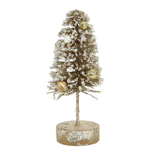 6" Champagne Glittered Tree