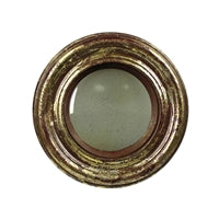 Convex Mirror, Antique Gold - Small