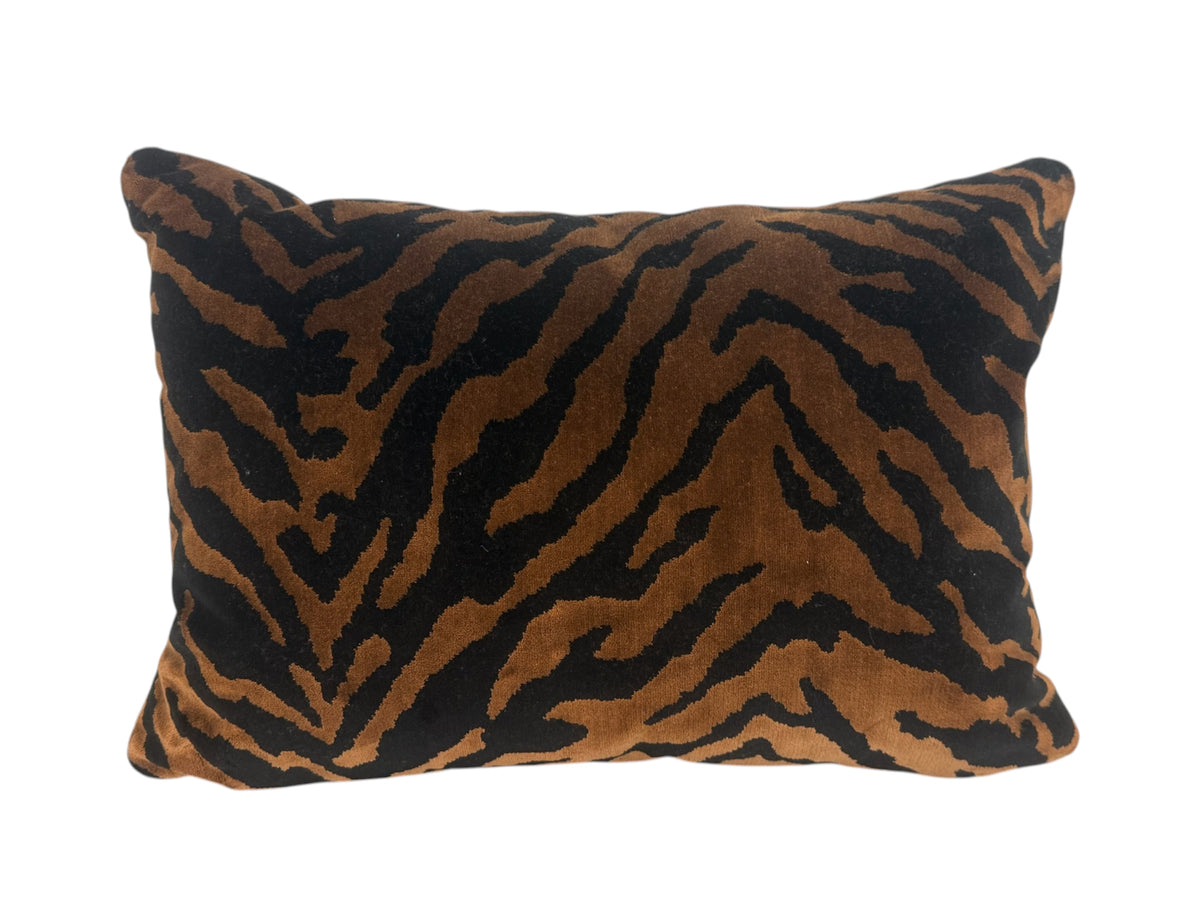 Black and Brown Zebra Lumbar Pillow