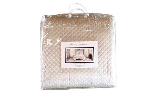 TCC Diamond Quilted Coverlet Shams - King