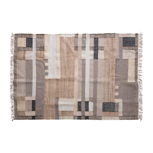 5' x 8' Woven Wool/Jute/Cotton Rug