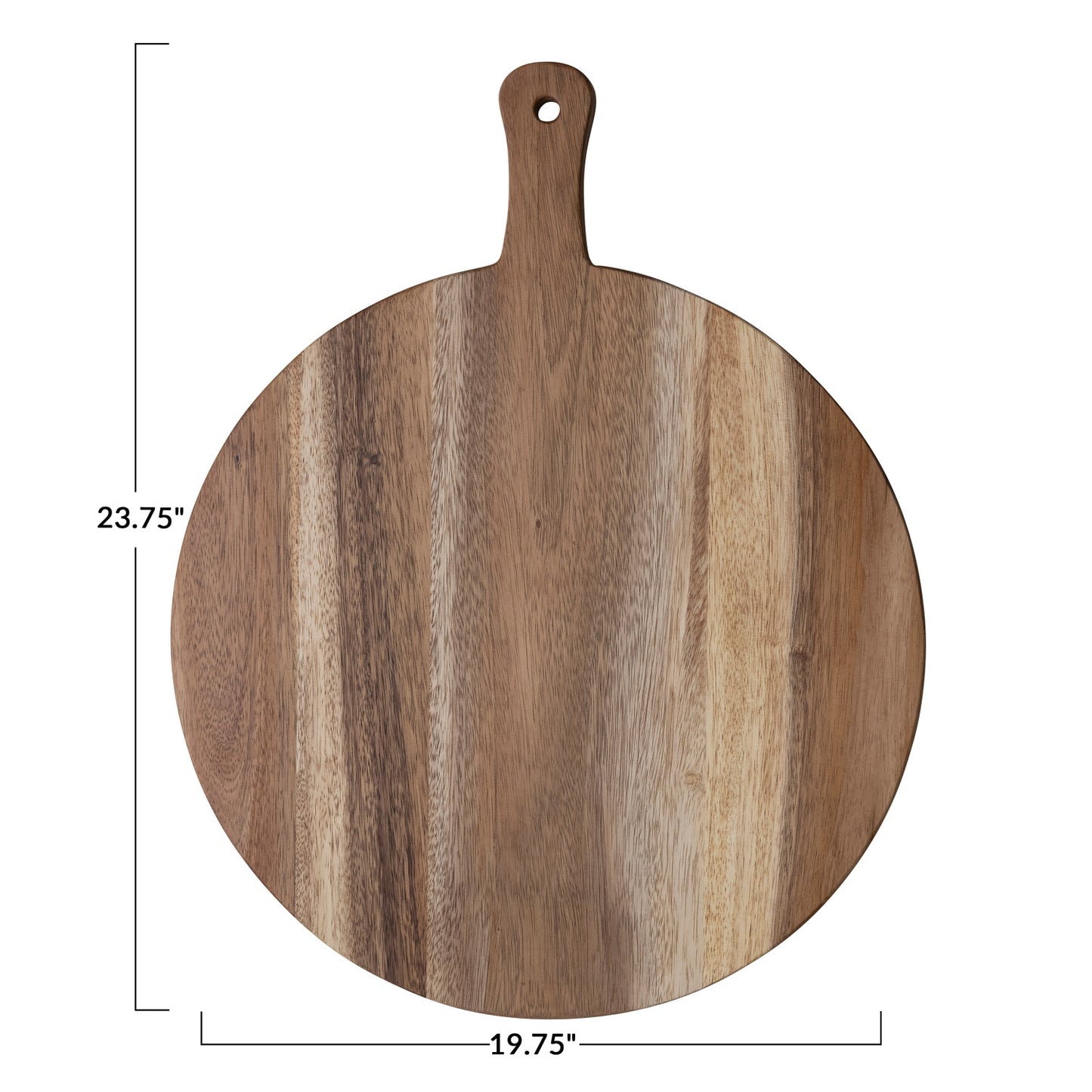 Round Wood Cutting Board with Handle