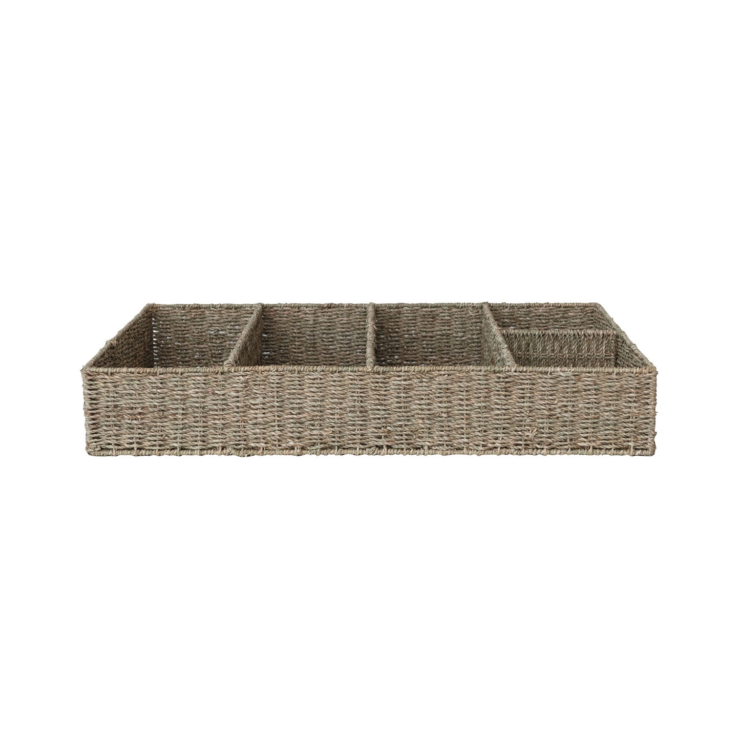 31-3/4"L Seagrass & Metal Tray