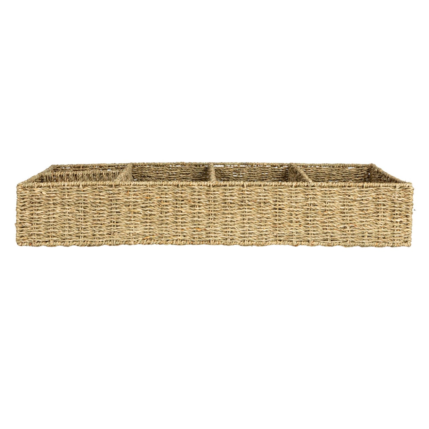 31-3/4"L Seagrass & Metal Tray