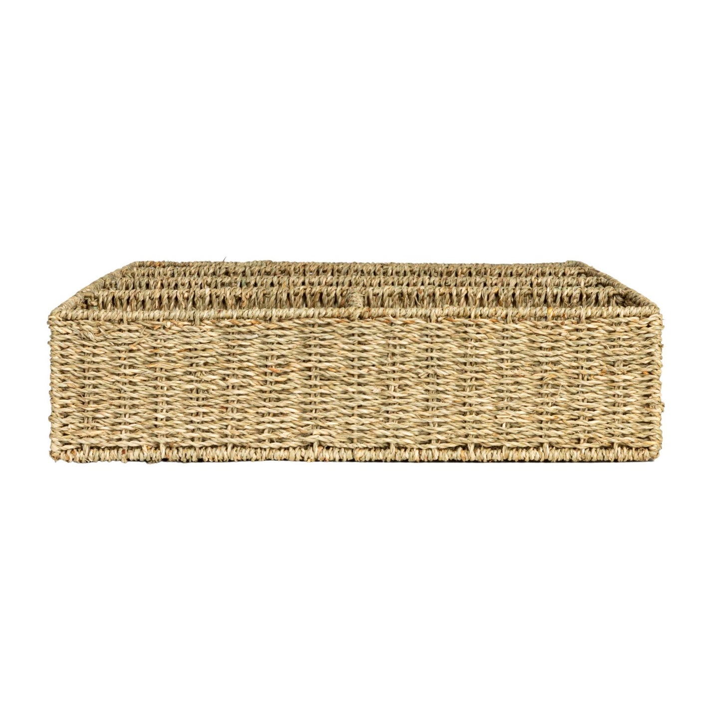 31-3/4"L Seagrass & Metal Tray