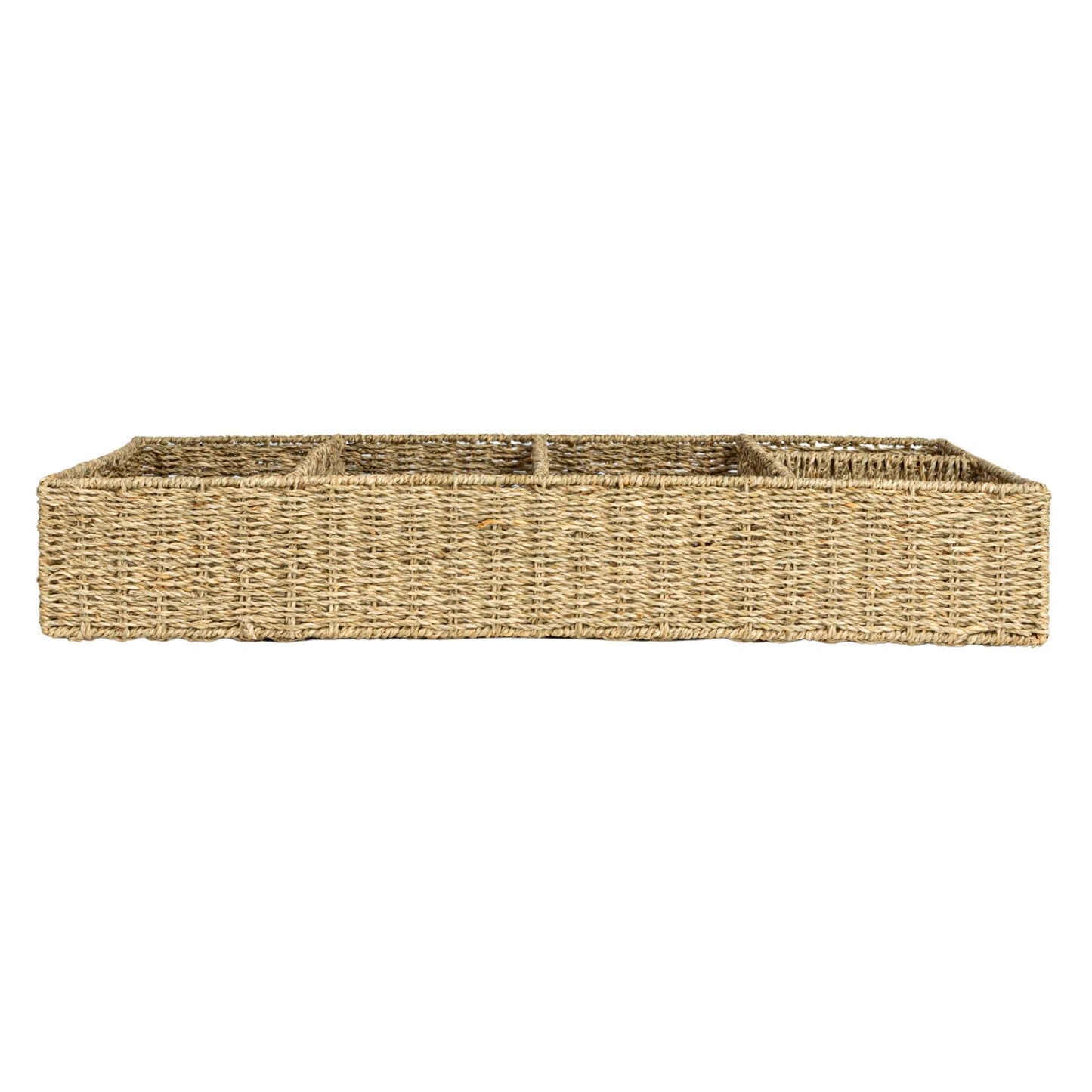 31-3/4"L Seagrass & Metal Tray