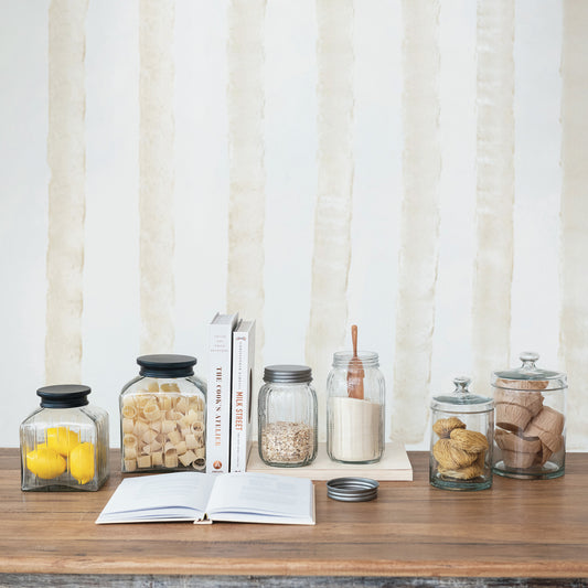 Large Round Glass Jar with Lid