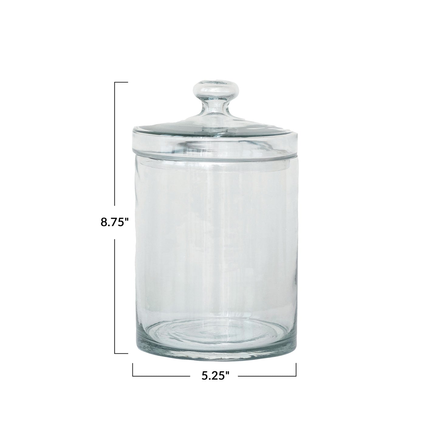 Large Round Glass Jar with Lid