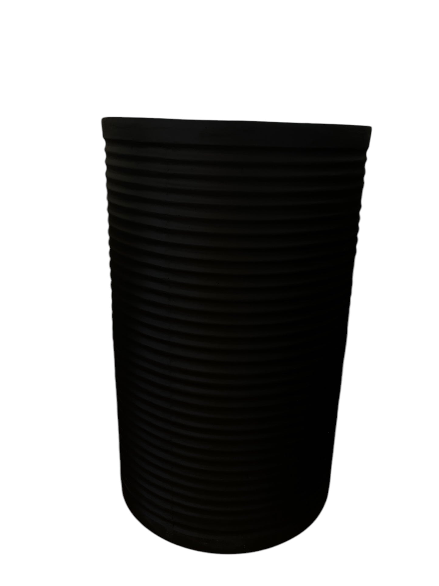 Black Cylinder Planter