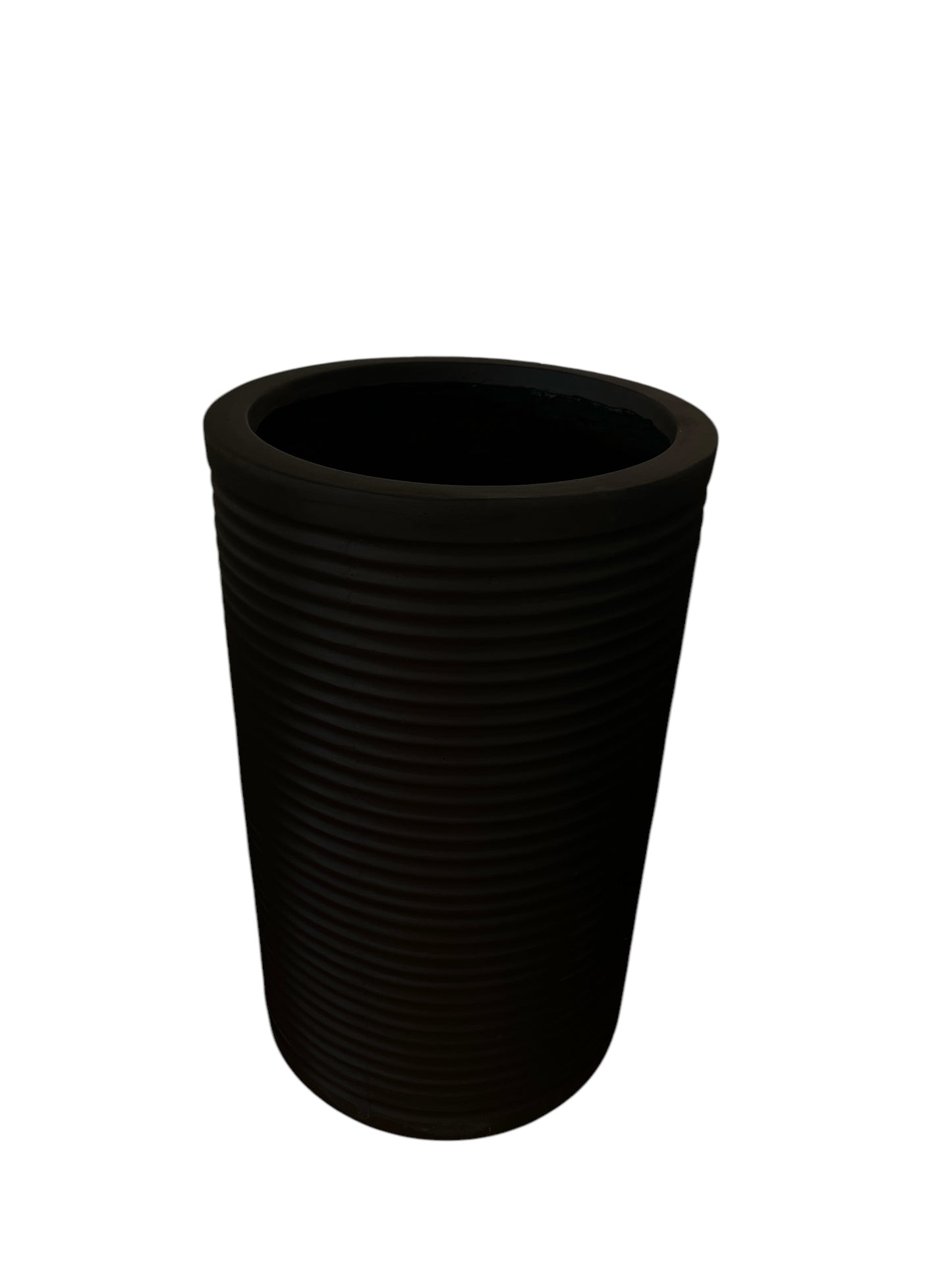 Black Cylinder Planter