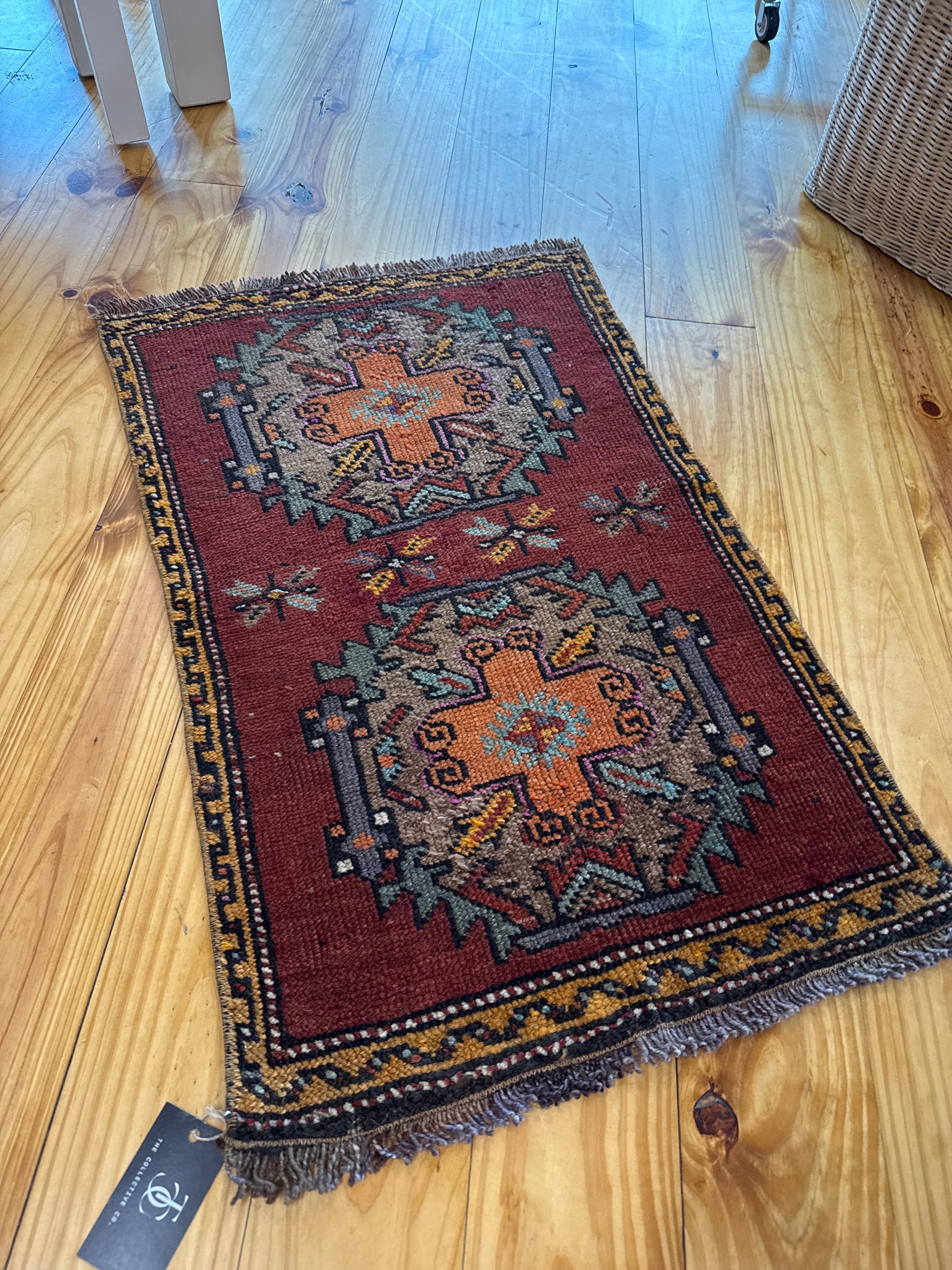 New Mini Vintage Turkish Rug 18