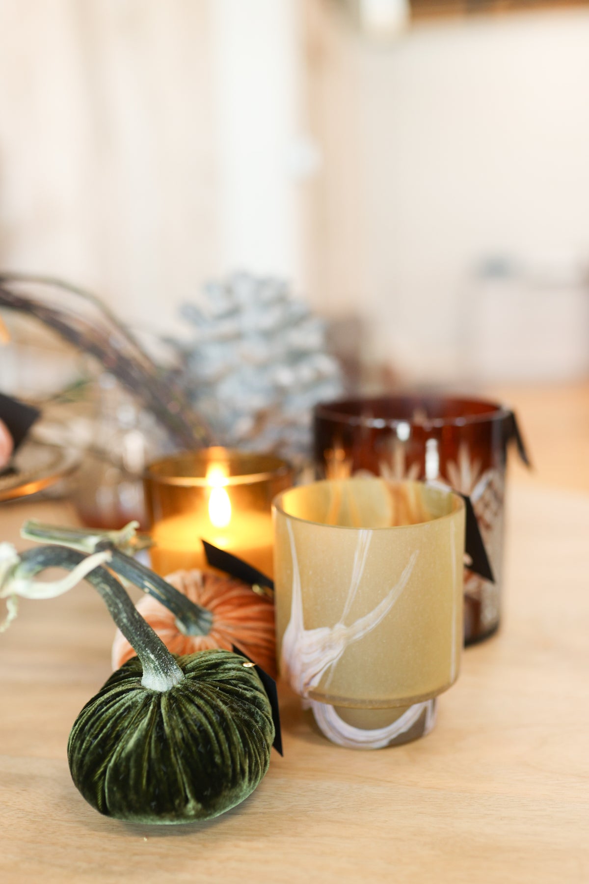 Art Glass Footed Tealight/Votive Holder (Each One Will Vary)