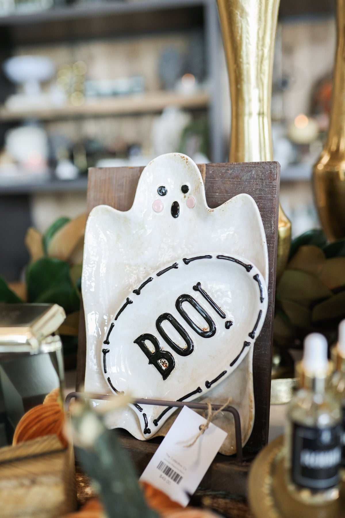 BOO Ghost Ceramic Serving Platter