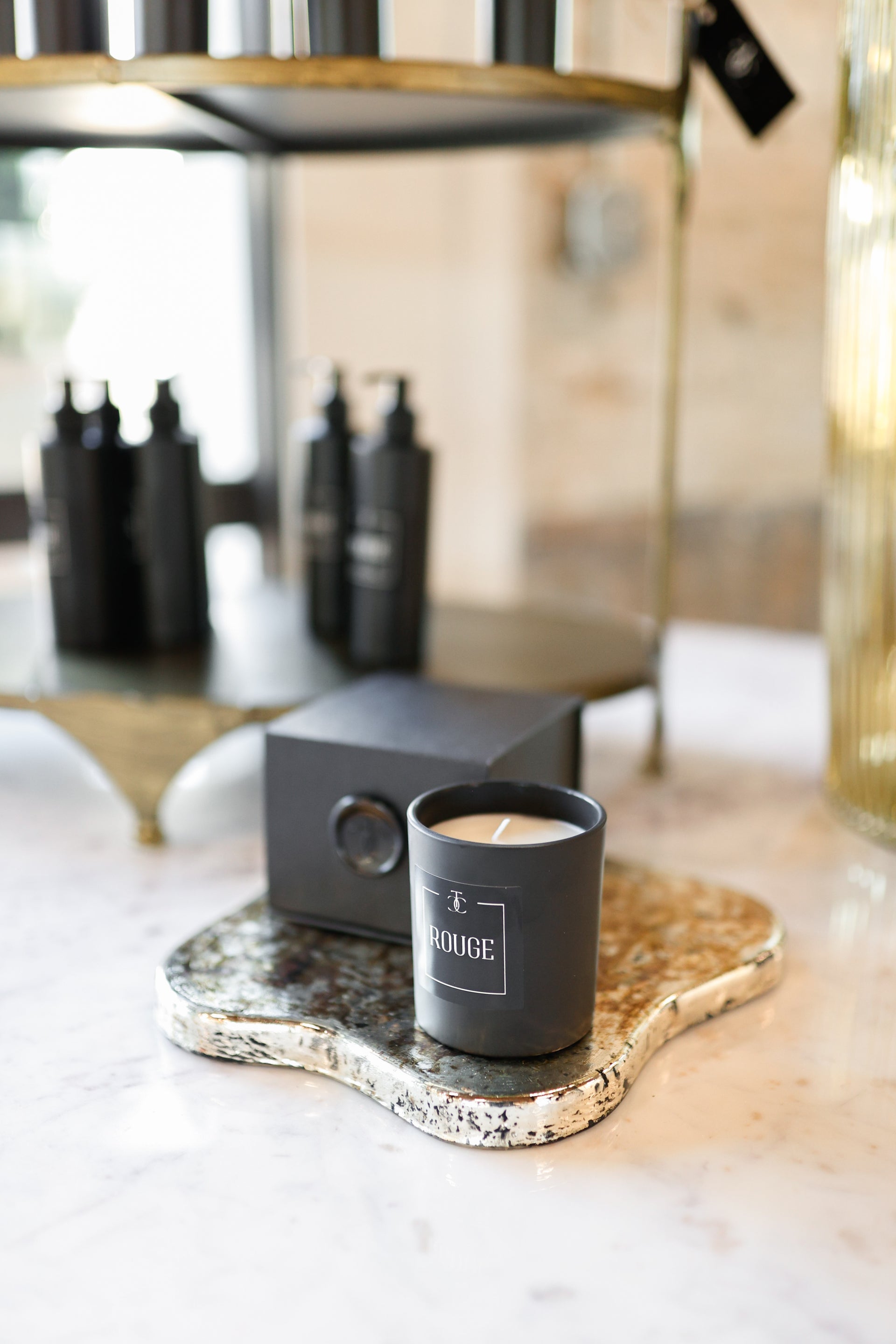 Decorative Mercury Glass Organic Shaped Platform, Silver Finish