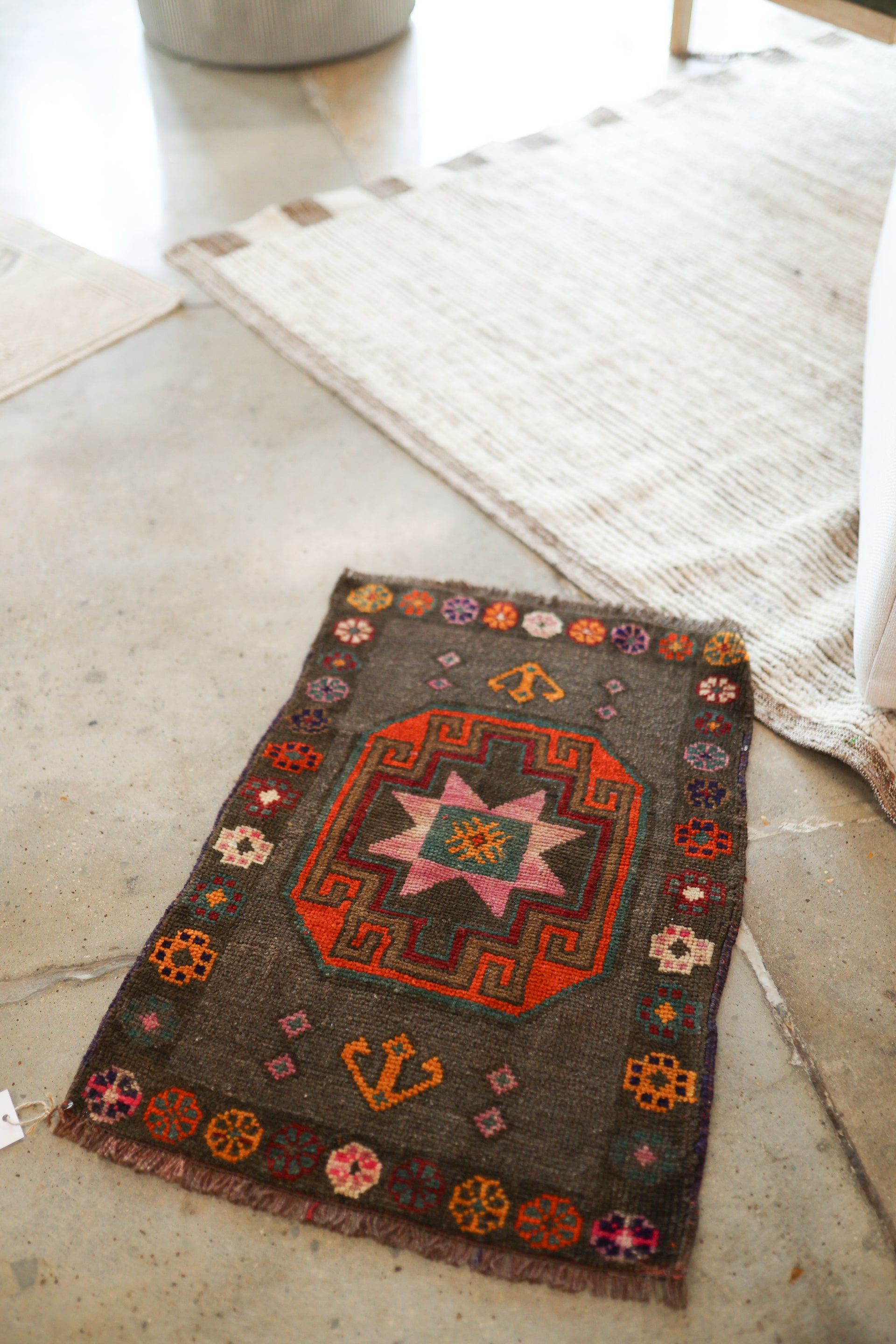 New Mini Vintage Turkish Rug 16