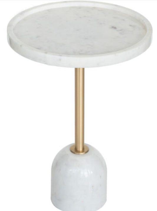 White/Gold Side Table