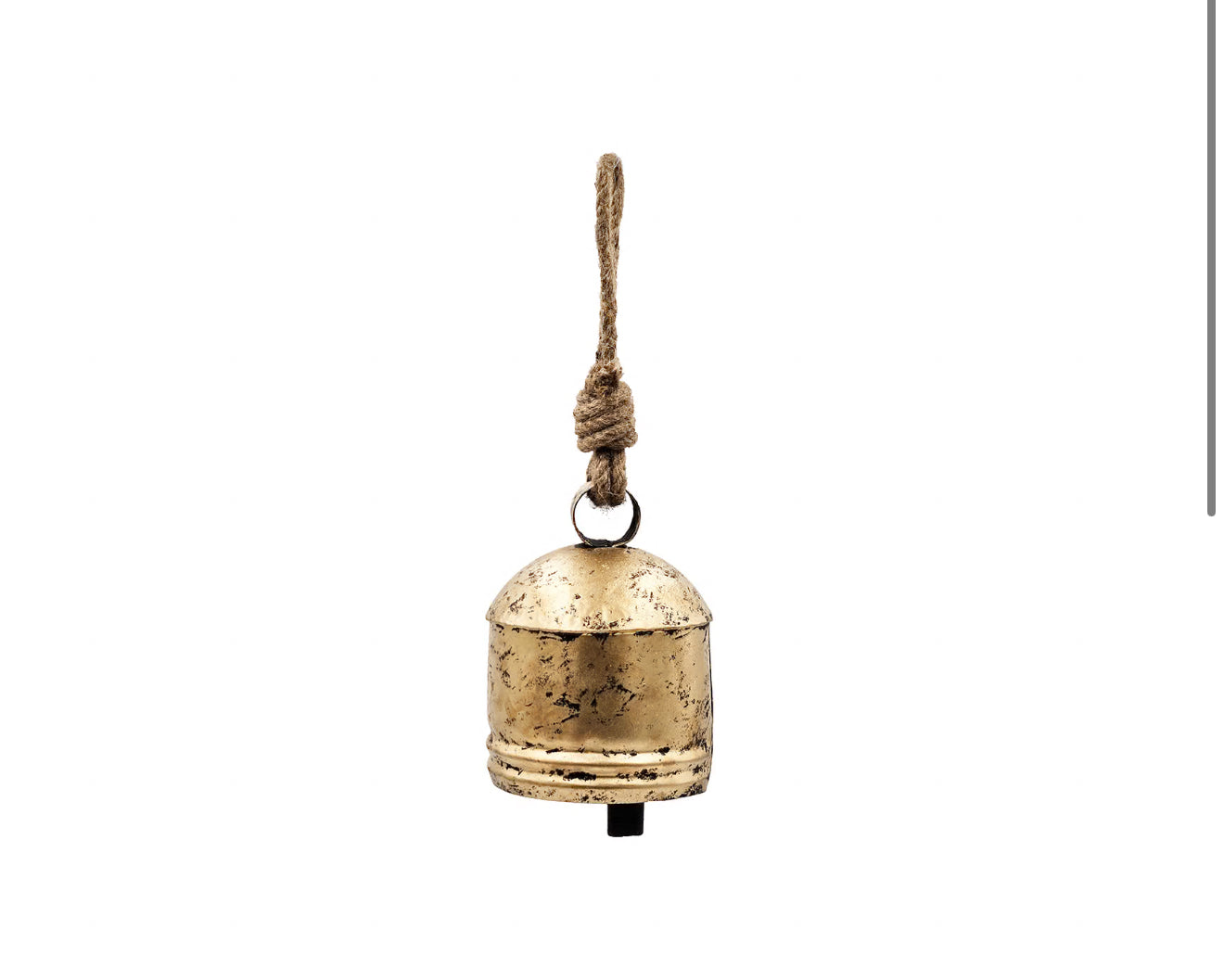Iron Hanging Bell,Gold D5.5x7.5"